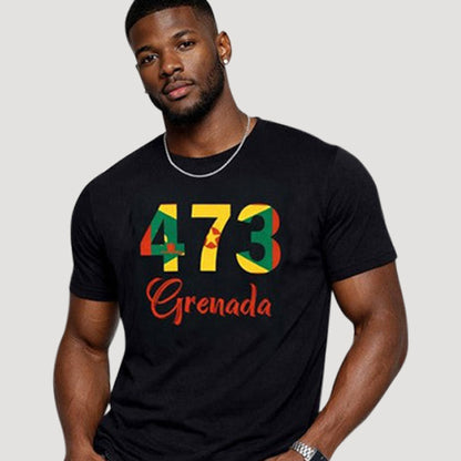 473 Grenada Independence Graphic Tee in Black