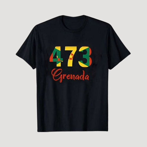 473 Grenada Independence Graphic Tee in Black