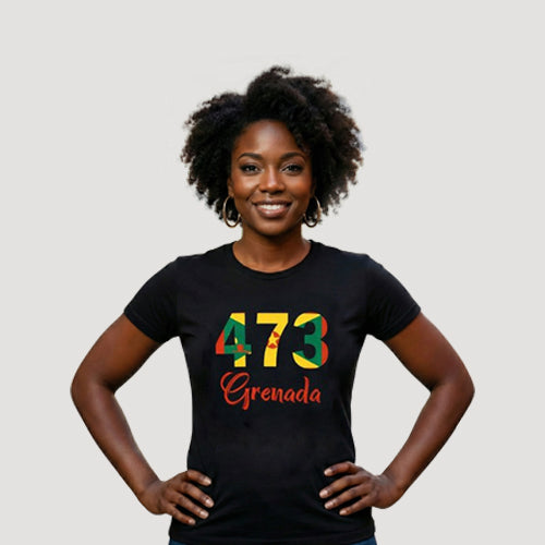 473 Grenada Independence Graphic Tee in Black