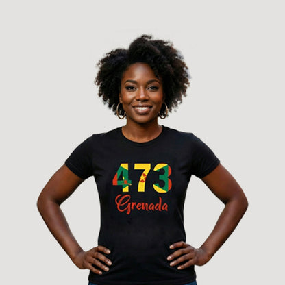 473 Grenada Independence Graphic Tee in Black