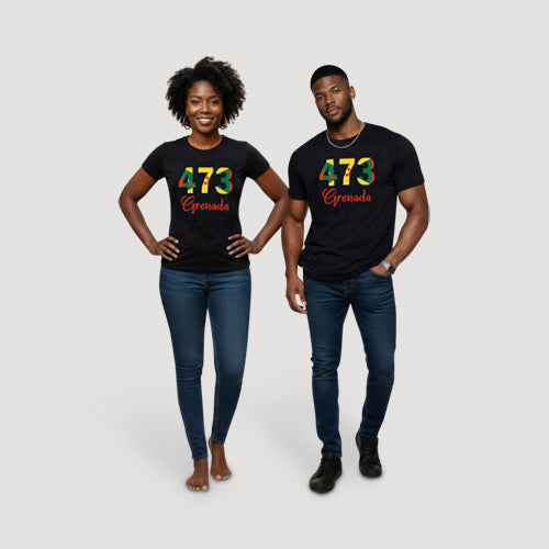 473 Grenada Independence Graphic Tee in Black