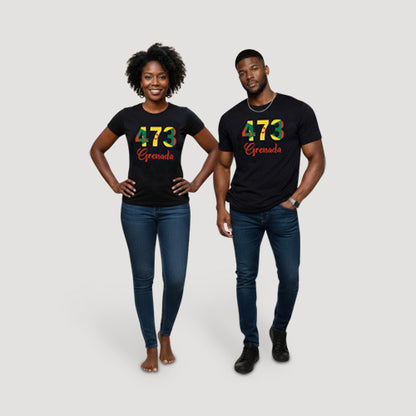 473 Grenada Independence Graphic Tee in Black