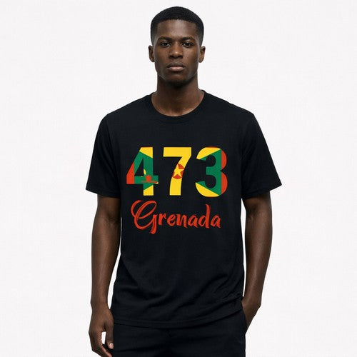 473 Grenada Independence Graphic Tee in Black