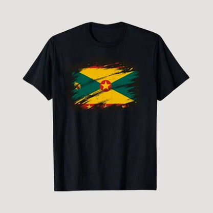 Grenada Flag Independence Graphic Tee in Black