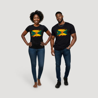 Grenada Flag Independence Graphic Tee in Black
