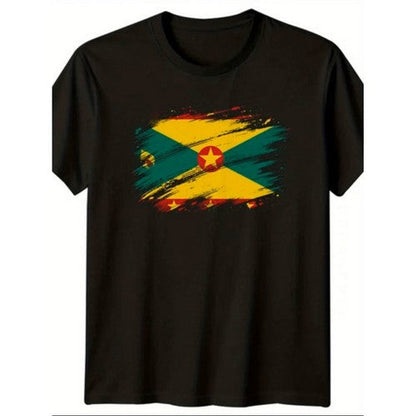 Grenada Flag Independence Graphic Tee in Black