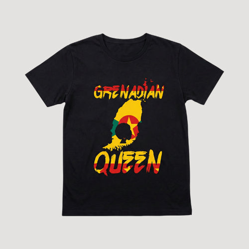 Grenadian Queen Independence Graphic Tee in Black