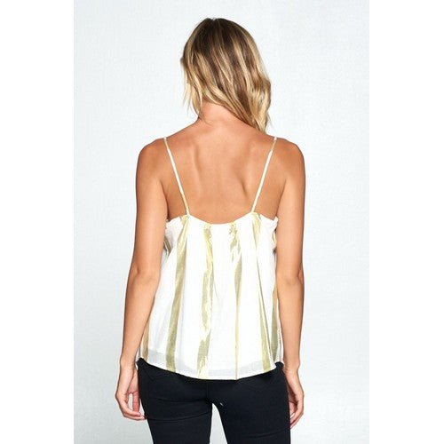 Stripe V Neck Cami Vest