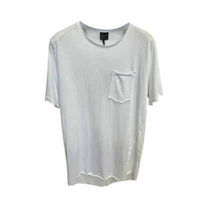 Raw Edge Longline Jersey in White