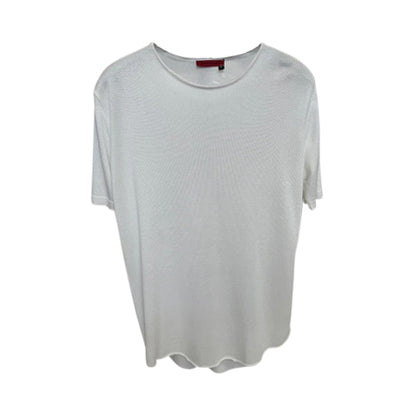 Curve Hem Longline Knit Jersey in Ivory