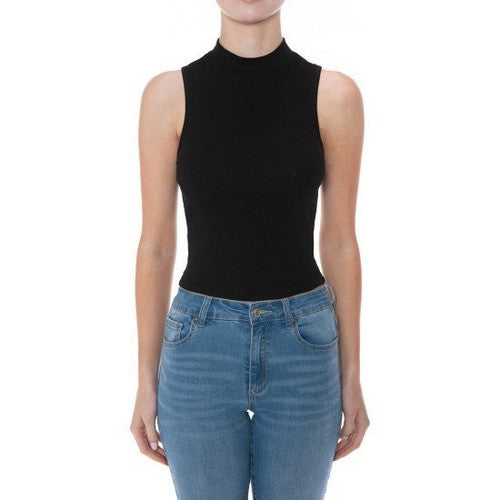 75815 Turtleneck Cotton Rib in Black