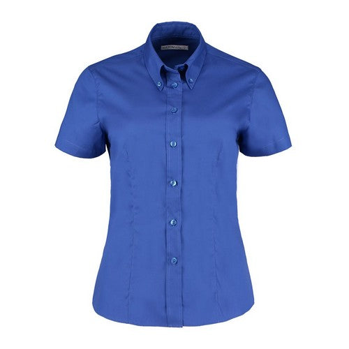 Kustom Kit Short Sleeve Oxford Shirt Royal Blue
