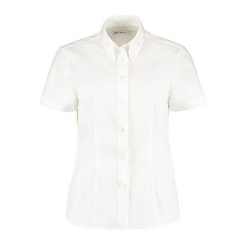 Kustom Kit Short Sleeve Oxford Shirt White