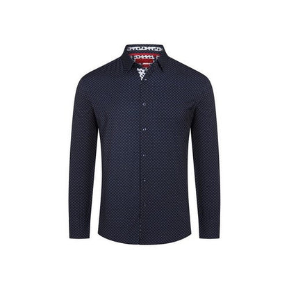 RBSTL-216 American Breed Slim Fit long Sleeve Print Shirt in Navy