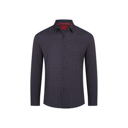 RBSTL-252 American Breed Slim Fit long Sleeve Print Shirt in Black