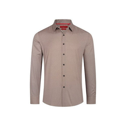 RBSTL-297 American Breed Slim Fit long Sleeve Print Shirt in khaki