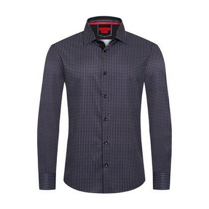 American Breed Smart Fit Dress Shirt in Black & White Geo Print