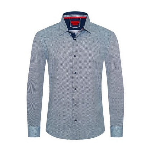 American Breed Smart Fit Dress Shirt in Navy & White Checker Print