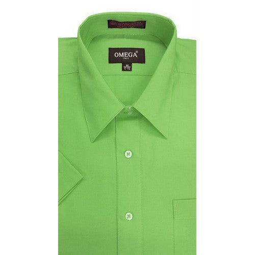 Omega Tux Short Sleeve Dress Shirt in Apple Green