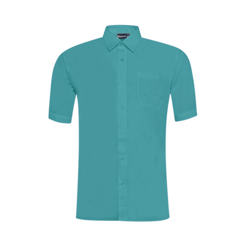 Omega Tux Short Sleeve Dress Shirt in Turquoise