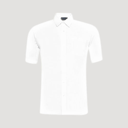 Omega Tux Short Sleeve Dress Shirt in White