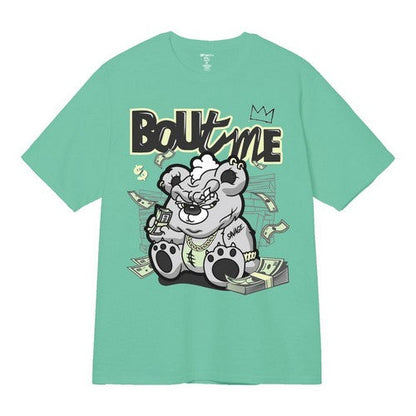 4719 Boutime Bear Graphic Tee in Mint