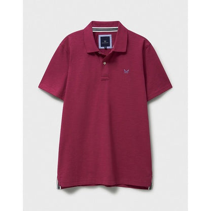 Crew Clothing Co Logo Pique Polo Shirt in Magenta