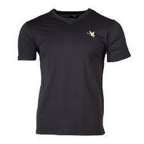 Chevignon Enzo Slim Fit V-Neck Logo Tee in Black