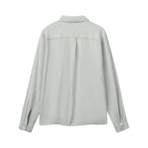 Benetton Regular Fit Viscose Shirt in Pale Olive