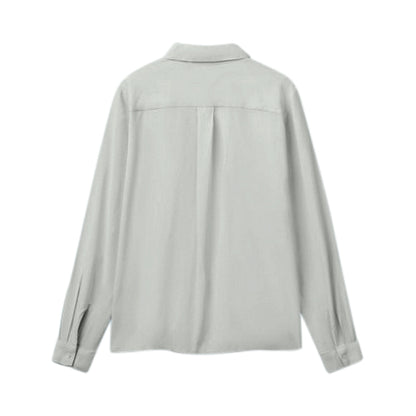 Benetton Regular Fit Viscose Shirt in Pale Olive