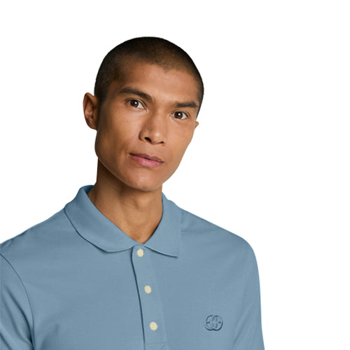Eagle Jeans Logo Polo Shirt in Baby Blue