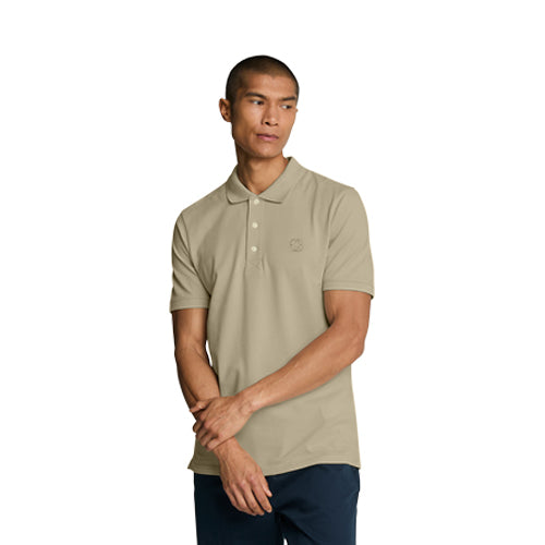 Eagle Jeans Logo Polo Shirt in Beige