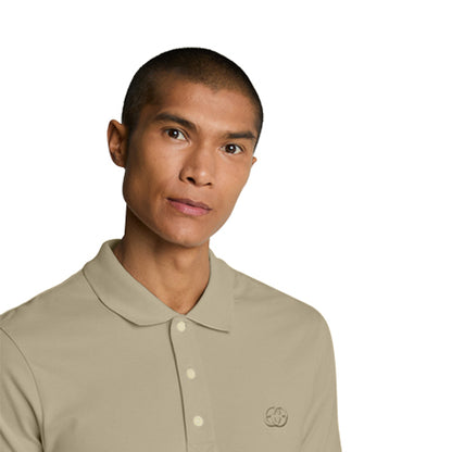 Eagle Jeans Logo Polo Shirt in Beige