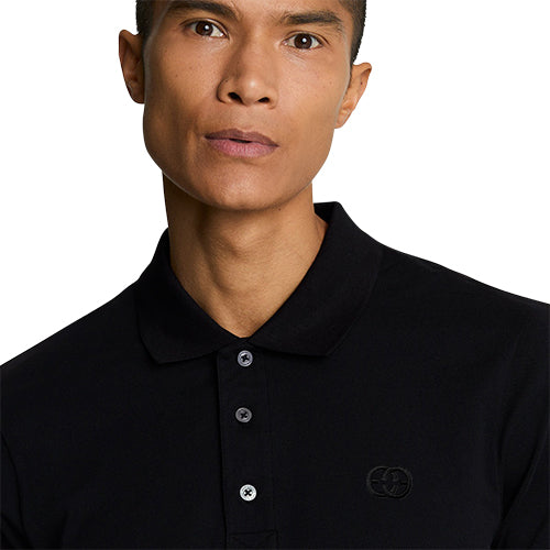 Eagle Jeans Logo Polo Shirt in Black