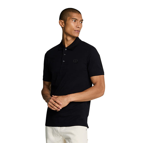 Eagle Jeans Logo Polo Shirt in Black