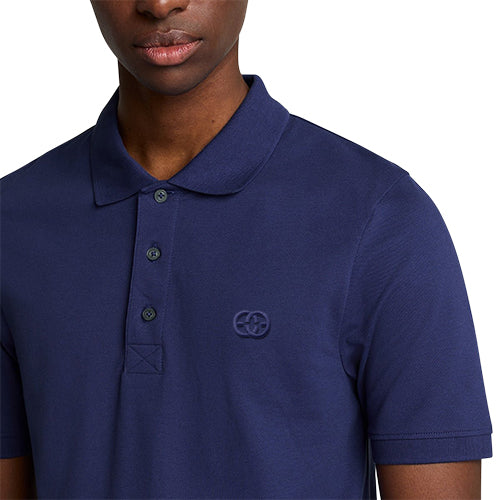 Eagle Jeans Logo Polo Shirt in Blue