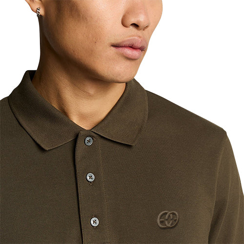 Eagle Jeans Logo Polo Shirt in Dark Olive