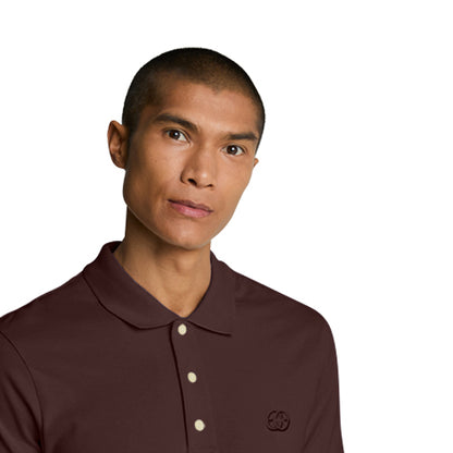 Eagle Jeans Logo Polo Shirt in Dark Brown