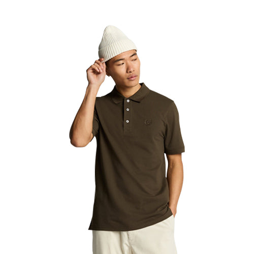 Eagle Jeans Logo Polo Shirt in Dark Olive