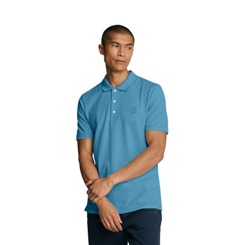 Eagle Jeans Logo Polo Shirt in Light Teal