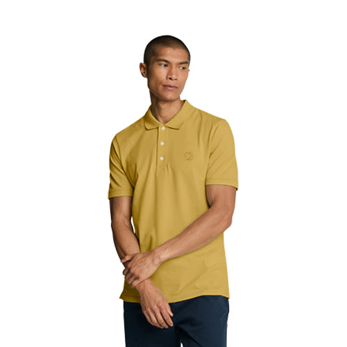 Eagle Jeans Logo Polo Shirt in Mustard