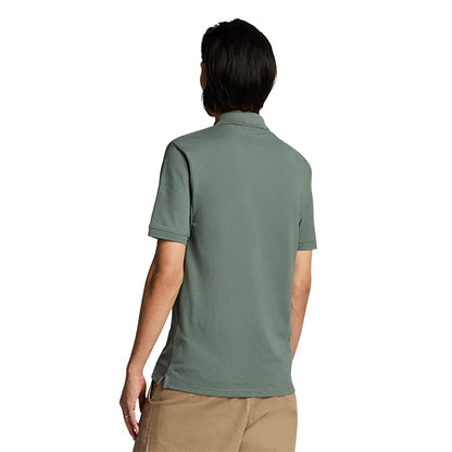 Eagle Jeans Logo Polo Shirt in Pale Olive