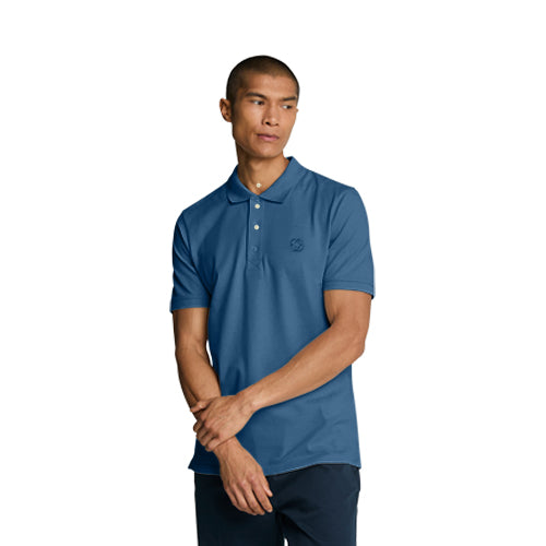 Eagle Jeans Logo Polo Shirt in Petrol Blue