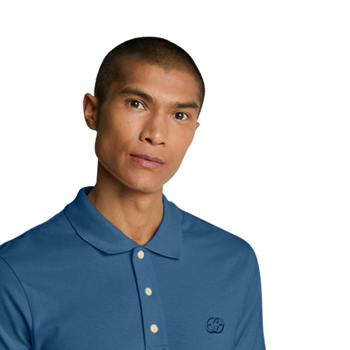 Eagle Jeans Logo Polo Shirt in Petrol Blue