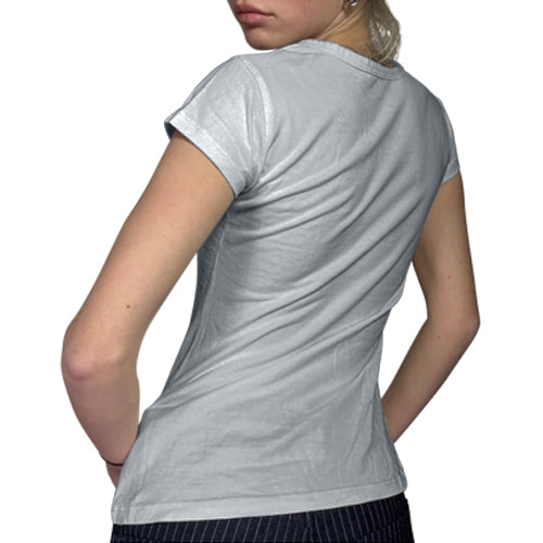 London Glitter Print Graphic Tee in Grey