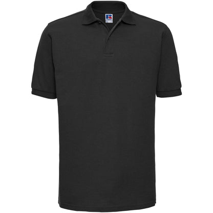 Russell Athletic Ripple Collar & Cuff Polo Shirt in Black