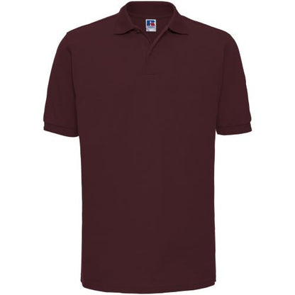 Russell Athletic Ripple Collar & Cuff Polo Shirt in Burgundy