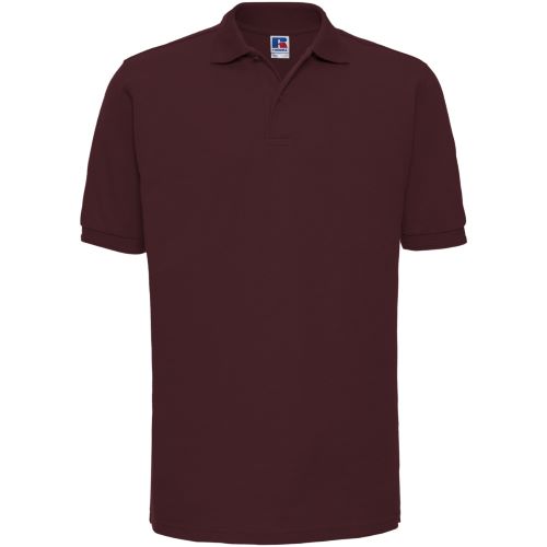 Russell Athletic Ripple Collar & Cuff Polo Shirt in Burgundy