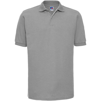Russell Athletic Ripple Collar & Cuff Polo Shirt in Heather Grey
