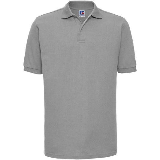 Russell Athletic Ripple Collar & Cuff Polo Shirt in Heather Grey